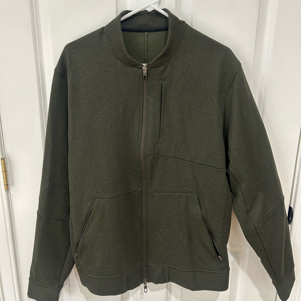 Lululemon Athletica Men's Dark Green Bomber Jacket